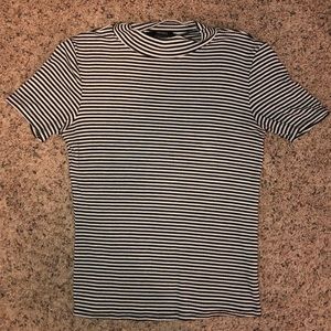 black and white striped t shirt